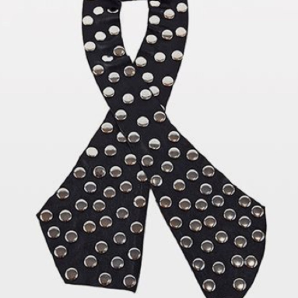 Kelly Wearstler leather studded ascot